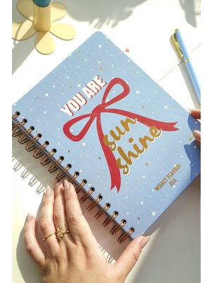 Matt Notebook 2026 Yılı A5 Haftalık Ajanda Spiralli 15X21 cm - 12 Aylık - Motivasyon Sayfalı Fiyonk