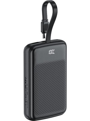 Acefast LED Dijital Ekran Göstergeli 10000 mAh Taşınabilir Şarj Aleti PD22.5W Powerbank + Usb-C Kablosu  - M13