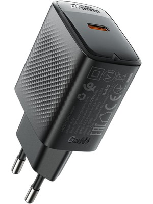 Acefast 25W PD USB-C Hızlı Şarj Aleti Isı Düşüren GaN Destekli Akım Korumalı Güç Adaptörü iPhone & Android & iPad & MacBook Type-C - A104 (Acefast Türkiye Garantili)