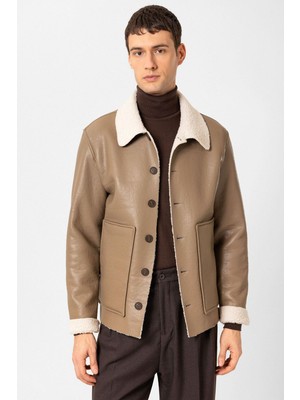 Antioch Vizon Astar Detaylı Suni Deri Erkek Mont