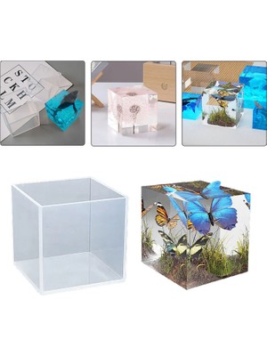 Tahtakale Toptancı Epoksi Silikon Kalıp 4X4X4 cm Küp Modeli Esnek ve Dayanıklı Hobi Malzemesi