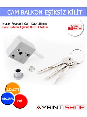 AYRINTISHOP Noray Fotoselli Cam Kapı Sürme Cam Balkon Eşiksiz Kilit 1 Adet