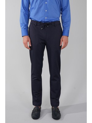 Bisse Erkek Fermuarlı Jagger Spor Lacivert Pantolon PNS25K25203_D39