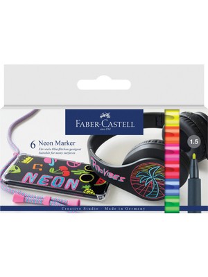 Faber-Castell Neon Markör 6'lı Set