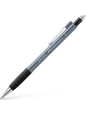 Faber-Castell Grip 1345/47 Versatil Kalem, 0.5 mm, Gri, Ergonomik Tutuş, Yaylı Uç, Uzun Silgi, Modern Tasarım
