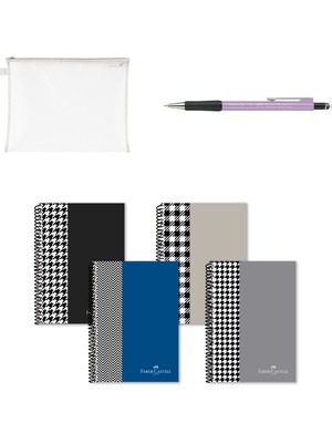 Faber-Castell Grip 1347 Uçlu Kalem, A4 Defter ve A4 Dosya Hediye Seti