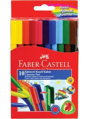Faber-Castell Faber Castell Eğlenceli Keçeli Kalem 10 Renk 5068 111500