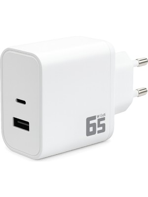 65W Gan Type C + USB A Girişli Şarj Adaptörü