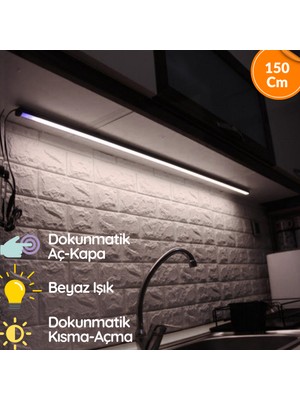 Mutfak Tezgah Üstü Dokunmatik LED Bar Aydınlatma Beyaz Işık