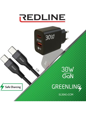 30W Gan Type C - USB A Girişli Şarj Seti