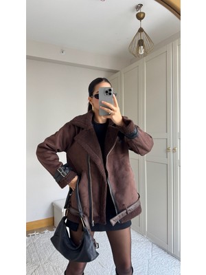 Içi Tamamen Peluş Kaplama Süet Kaban 2485