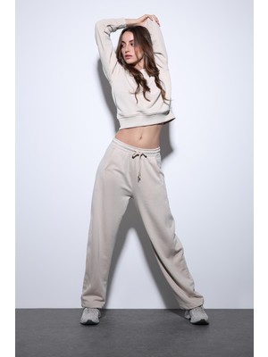 Antioch Bej Basic Kadın Sweatshirt