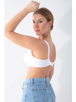 Beyaz Dikişsiz Toparlayıcı Sütyen - 501