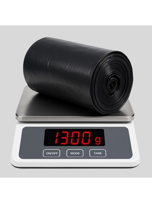 Mulpex Jumbo Boy Siyah Çöp Torbası 80X110 cm – 1 Rulo (1300 G ±%2) Dayanıklı ve Kalın, Ağır Hizmet Geri Dönüşüm