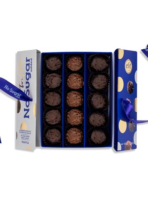 Elit Çikolata Şeker Ilavesiz Sütlü Bitter Truffle Kutu 165 gr Glutensiz