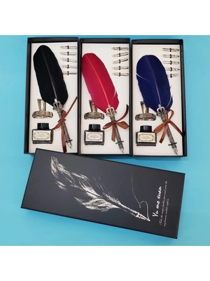 Tüylü Masaüstü Divit Kalem Seti