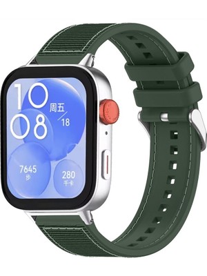 Watch Fit 3 / Fit 4 ile Uyumlu Sportif Nefes Alabilen Silikon Kordon – Hafif, Dayanıklı ve Rahat Kayış