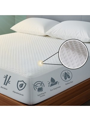 Beylini Yatak Alezi Kapitone Full Fitted Sıvı Geçirmez Kaymaz Yatak Örtüsü Yatak Koruyucu Full Kenar Çarşaf