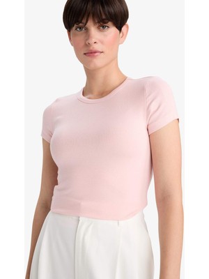 DeFacto Slim Fit Dar Kesim Bisiklet Yaka Kısa Kollu Tişört G2761AX25AU