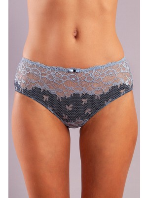 Golshan Gilda Control Slip , Kadın Dantelli Mavi Külot