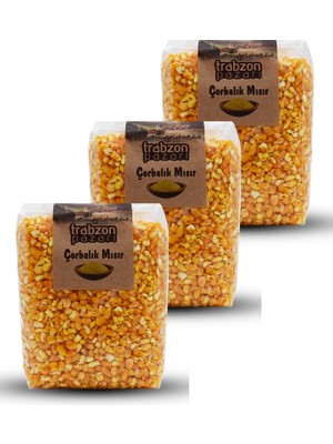 Trabzon Pazarı Ata Tohum Sarı Çorbalık Mısır Yarması 3x1 Kg