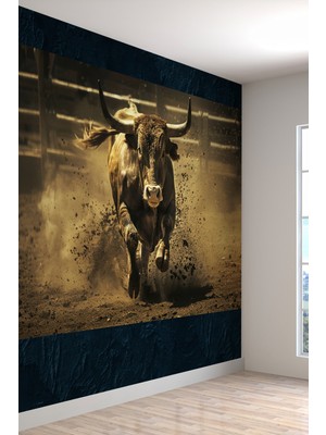 Charging Bull Güç ve Enerji Spor Salonu & Fitness Tek Parça Tekstil Poster