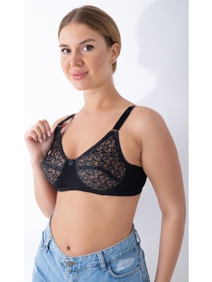 Siyah Dantelli Toparlayıcı Sütyen - 506