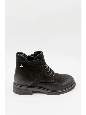 Venüs Kadın Bağcıklı Hakiki Deri Bot 2551020K - Siyah - 36