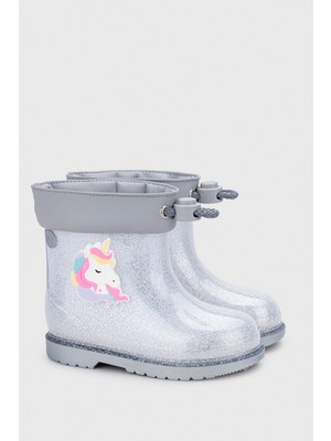 Igor Bimbi Unicornio Glıtter Sılver  Kız Çocuk Yağmur Çizmesi