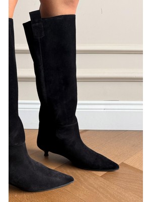 Swan Siyah Hakiki Deri Çizme