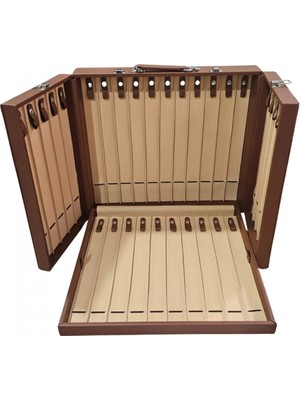 31'li Tesbih (Ahşap Kasa) Taba Deri Kuluplu Çanta Taba 35X38 cm