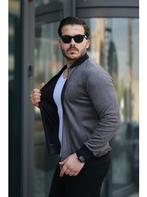 Erkek Dar Kesim Nubuk Süet Astarsız Likralı Su Itici Kolej Ceket