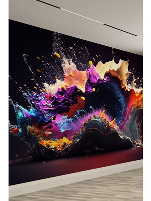Renk Fırtınası Sanatsal Tekstil Duvar Kağıdı