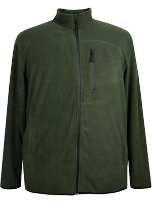 Maruf Shop Erkek Büyük Beden Dik Yakalı Fermuarlı 122 Kg-172 Kg Arası İçin Uygun Bedenli Polar Sweat Mont