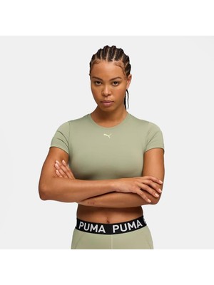 Puma Strong Tee - Short Yeşil Kadın Crop T-Shirt 52680582