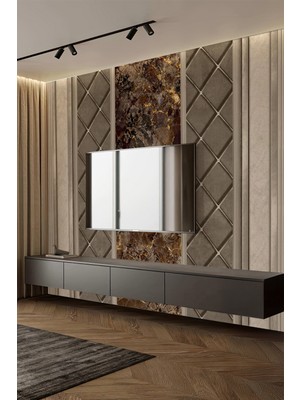 3D Mermer Efektli Kapitone Panel Duvar Kaplama – Lüks Salon, Tv Ünitesi ve Yatak Başı Dekorasyonu