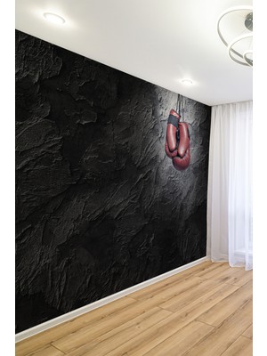 Boks Eldiveni Spor Salonu & Fitness Tek Parça Tekstil Poster