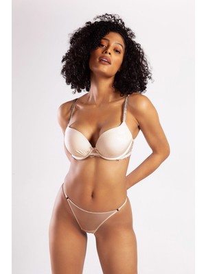 Golshan Goldy Mini String, Kadın Dantelli Ten Külot