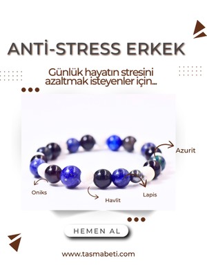 Erkekler Için Anti-Stres Doğal Taş Bileklik