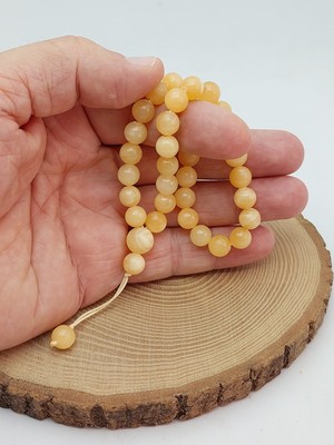 Kalsit Taşı 33LÜK Özel Tasarım Tesbih 8mm (3205)