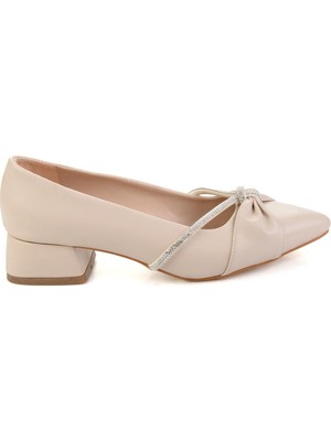 Bej  Kadın Klasik Topuklu Ayakkabı K01475020509