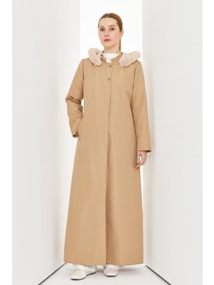 Günay Karaca Kışlık Kadın Pardesü Su Itici Kumaş 20231