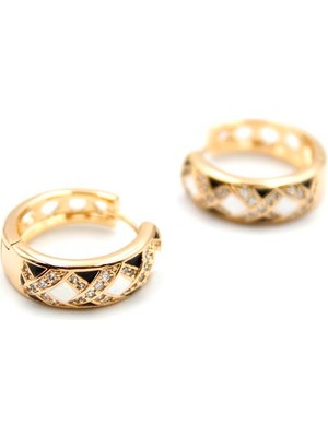 Taşlı Küpe - Altın