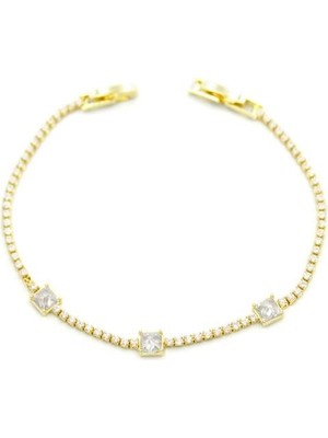 Taşlı Bileklik - Altın