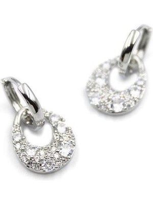 Taşlı Küpe - Gümüş