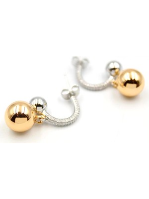 Top Halka Küpe - Altın