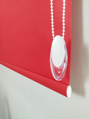 Kırmızı Güneşlik Stor Perde - Ev Ofis Perdesi