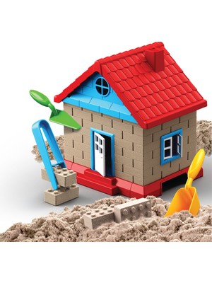 Kum Ev | 750 gr Doğal Sıkılabilir Oyun Kumu ile Ev Yapım Seti | 3+ Yaş Çocuk Eğitici Oyuncak