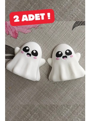 Sevimli Hayalet Magnet | Güçlü Neodyum Mıknatıslı Dekoratif Magnet | Buzdolabı | Ev Kullanımı 2 Adet