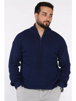 Erkek Yarım Fermuarlı Triko Kazak P-00018379